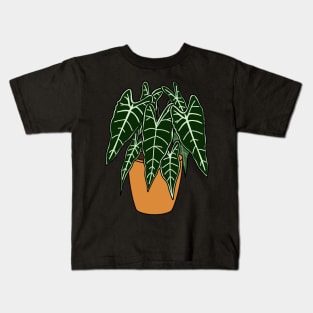 Alocasia Polly Illustration | Plant in a pot Kids T-Shirt